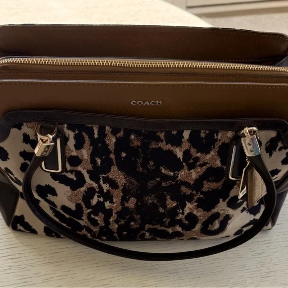 Coach Madison Kimberly Ocelot Print Fabric and Leather - Picture 6 of 13